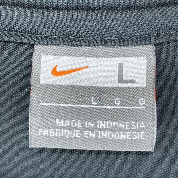 Vintage Nike T-Shirt Mens Large Grey‎ Y2K Vertical Stripe Performance Tee - Picture 5 of 10